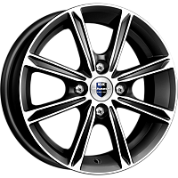 Литые диски Флэш (КС710) 5.000xR13 4x100 DIA67.1 ET35 алмаз черный для Daihatsu Yrv