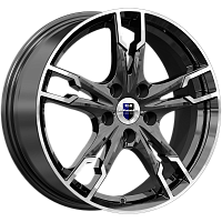 Литые диски Солар (КС875) 7.000xR17 5x100 DIA67.1 ET46 алмаз черный SK