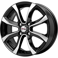 Литые диски Дайс (КС696) 6.000xR15 4x100 DIA67.1 ET38 Блэк Джек для Toyota Corolla