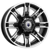 Литые диски Полюс (КС609М) 7.500xR16 6x139.7 DIA106.1 ET15 алмаз черный для TagAZ Tager