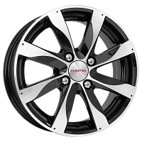 Литые диски Джемини (КС480) 5.500xR14 4x100 DIA67.1 ET39 алмаз черный для Ravon