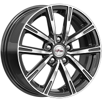 Литые диски Драйвер (КС996) 6.000xR15 5x100 DIA57.1 ET43 Блэк Джек для Volkswagen Polo