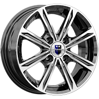 Литые диски Флэш (КС710) 5.000xR13 4x98 DIA58.5 ET35 алмаз черный для Lada 2108 Samara