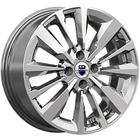 Литые диски Эрман (КС997) 6.500xR16 4x100 DIA54.1 ET49 дарк платинум для KIA Picanto