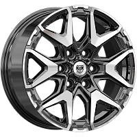 Литые диски Гангут (КС1176) 7.500xR18 6x139.7 DIA67.1 ET41 алмаз черный для Mitsubishi