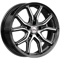 Литые диски Страйк (КС1080) 6.500xR17 5x114.3 DIA66.6 ET37 Блэк Джек для Nissan Qashqai + 2