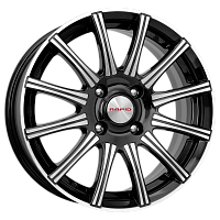 Литые диски Сиеста (КС477) 5.000xR13 4x98 DIA58.5 ET38 алмаз черный для Lada 2109 Samara