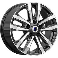 Литые диски Мичиган (КС1107) 8.000xR18 5x130 DIA84.1 ET43 алмаз черный для KGM