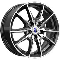 Литые диски Адамар (КС886) 6.500xR16 5x100 DIA67.1 ET40 алмаз черный для Pontiac Vibe