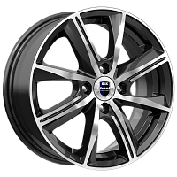 Литые диски Арнар (КС890) 6.000xR15 4x100 DIA67.1 ET45 алмаз черный SK для Nissan Micra