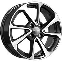 Литые диски КС861 (15_Solaris II) (КС861) 6.000xR15 4x100 DIA54.1 ET46 алмаз черный для Hyundai Accent