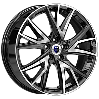 Литые диски Кайлас (КС1054) 6.500xR18 5x114.3 DIA67.1 ET42 алмаз черный для Mitsubishi Lancer