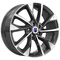 Литые диски Роквуд (КС900) 7.000xR17 5x100 DIA67.1 ET38 алмаз черный для Volkswagen Golf R32